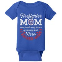 Firefighter Mom Fire Proud Moms Mothers Day Vintage Meaningful Gift Baby Bodysuit