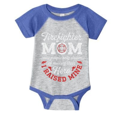 Firefighter Mom Fire Proud Moms Mothers Day Vintage Meaningful Gift Infant Baby Jersey Bodysuit