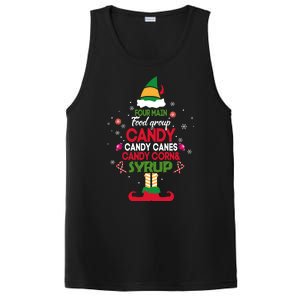 Four Main Food Groups Candy Canes Candy Corns Syrup Elf PosiCharge Competitor Tank