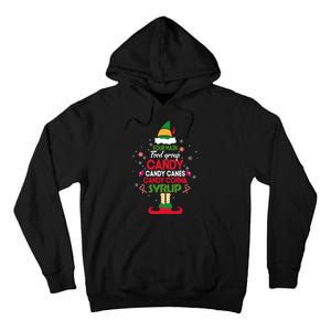 Four Main Food Groups Candy Canes Candy Corns Syrup Elf Tall Hoodie