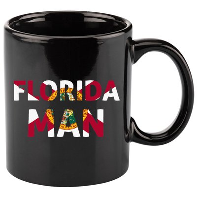 Florida Man & Florida State Flag 11oz C Handle Ceramic Mug