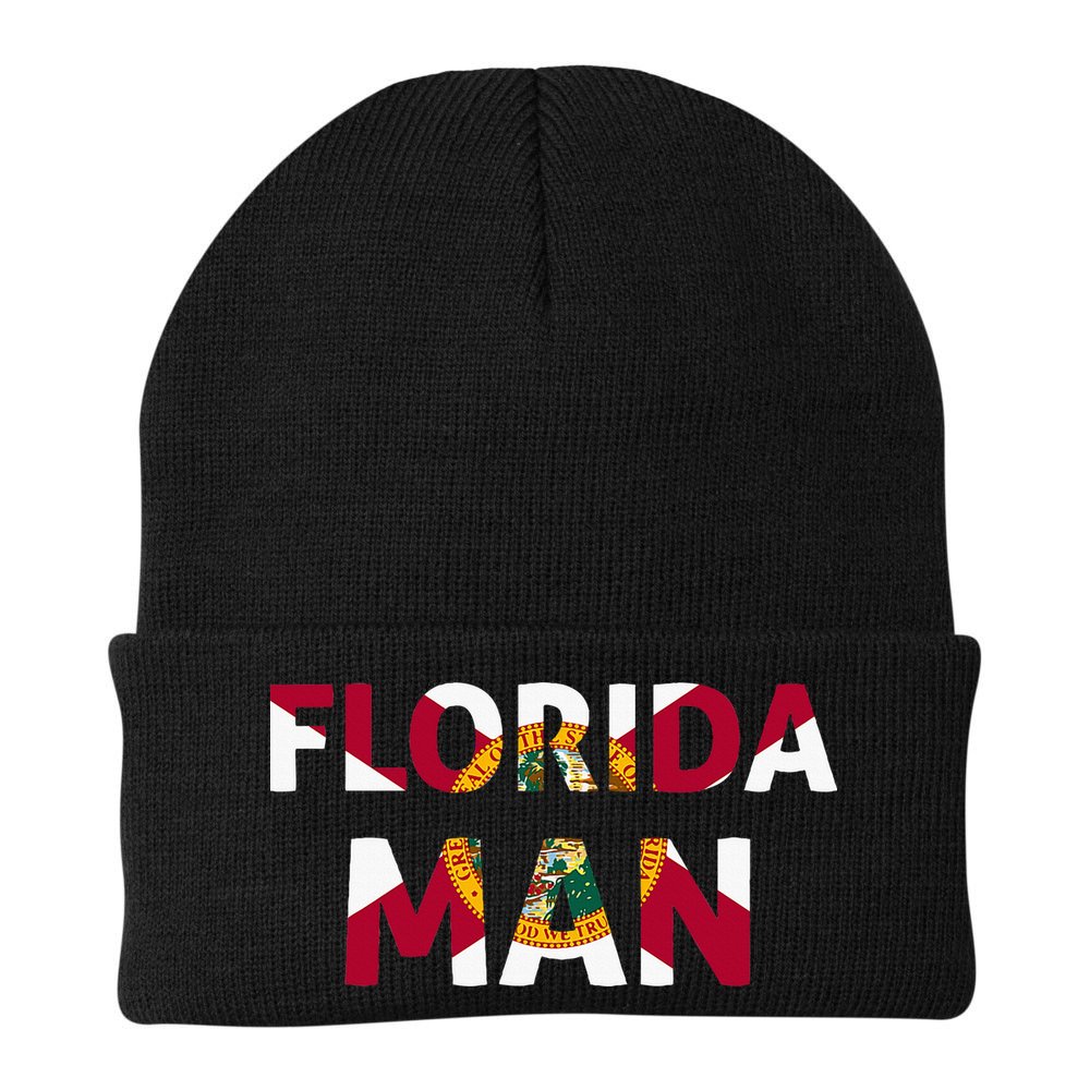Florida Man & Florida State Flag Beanie