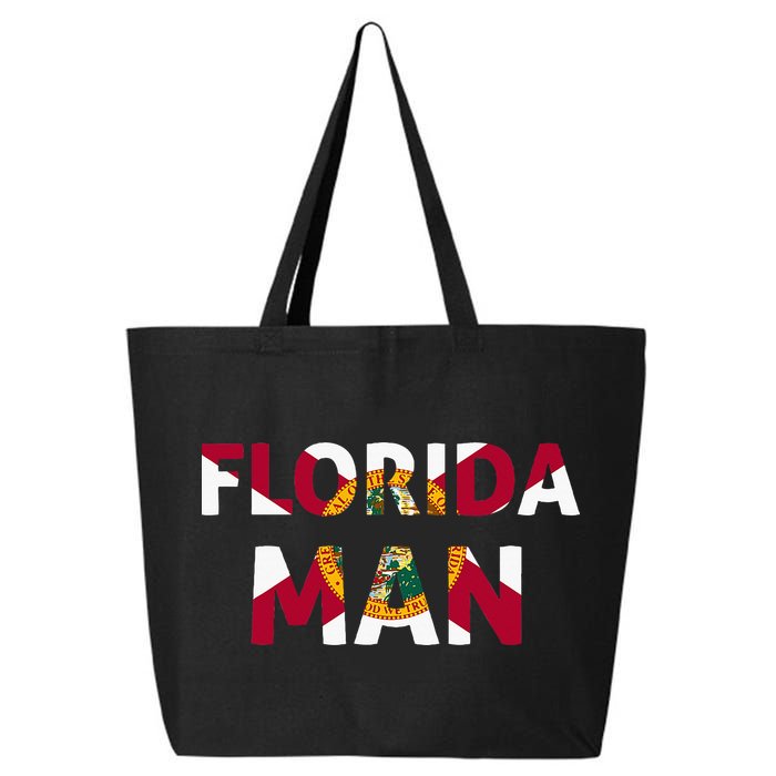 Florida Man & Florida State Flag 25L Jumbo Tote