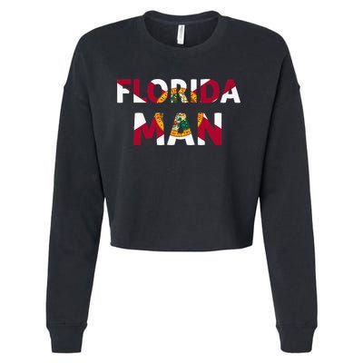 Florida Man & Florida State Flag Cropped Pullover Crew