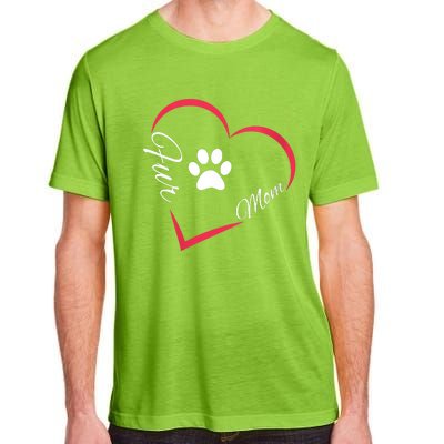 Fur Mom Fur Life With A Paw Print Design For Pet Lovers Adult ChromaSoft Performance T-Shirt