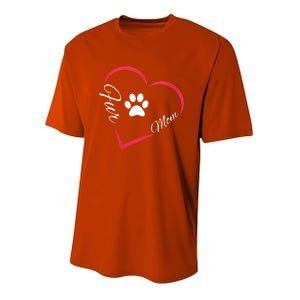 Fur Mom Fur Life With A Paw Print Design For Pet Lovers Youth Performance Sprint T-Shirt