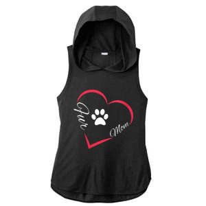 Fur Mom Fur Life With A Paw Print Design For Pet Lovers Ladies PosiCharge Tri-Blend Wicking Draft Hoodie Tank