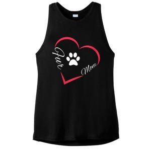 Fur Mom Fur Life With A Paw Print Design For Pet Lovers Ladies PosiCharge Tri-Blend Wicking Tank