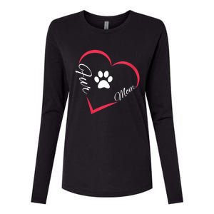 Fur Mom Fur Life With A Paw Print Design For Pet Lovers Womens Cotton Relaxed Long Sleeve T-Shirt