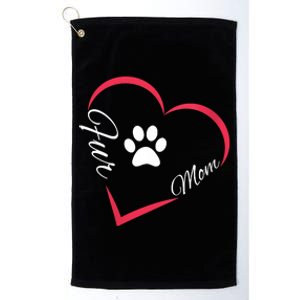 Fur Mom Fur Life With A Paw Print Design For Pet Lovers Platinum Collection Golf Towel