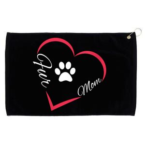 Fur Mom Fur Life With A Paw Print Design For Pet Lovers Grommeted Golf Towel