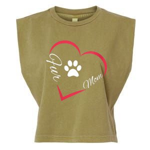 Fur Mom Fur Life With A Paw Print Design For Pet Lovers Garment-Dyed Women's Muscle Tee