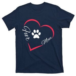 Fur Mom Fur Life With A Paw Print Design For Pet Lovers T-Shirt