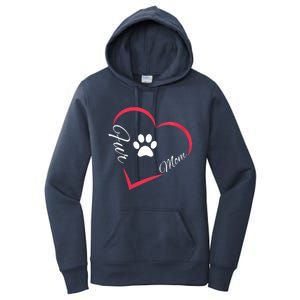 Fur Mom Fur Life With A Paw Print Design For Pet Lovers Women's Pullover Hoodie