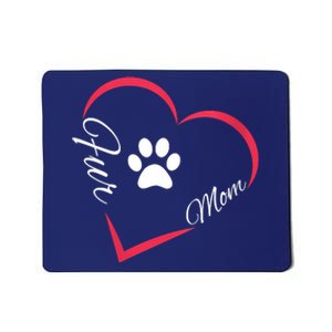 Fur Mom Fur Life With A Paw Print Design For Pet Lovers Mousepad