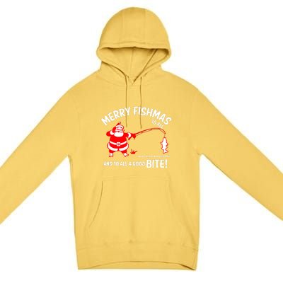 Funny Merry Fishmas Funny Fish Fishing Fisherman Christmas Xmas Gift Premium Pullover Hoodie