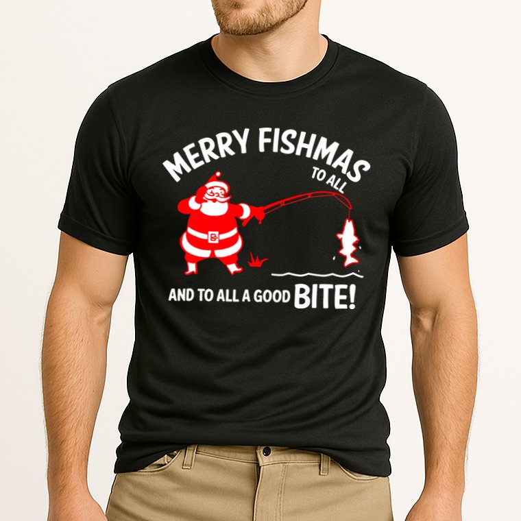Funny Merry Fishmas Funny Fish Fishing Fisherman Christmas Xmas Gift Cooling Performance Crew T-Shirt