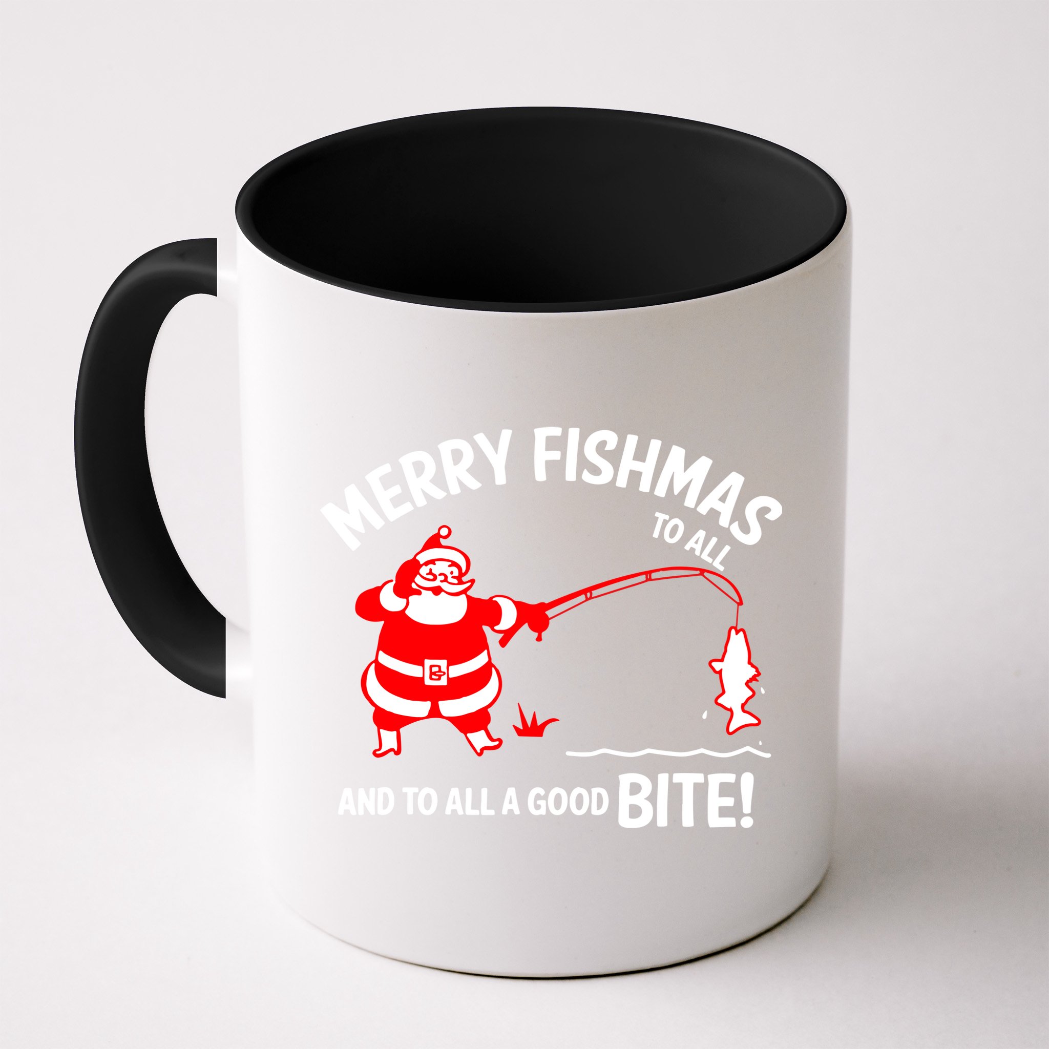 Funny Merry Fishmas Funny Fish Fishing Fisherman Christmas Xmas Gift Mug