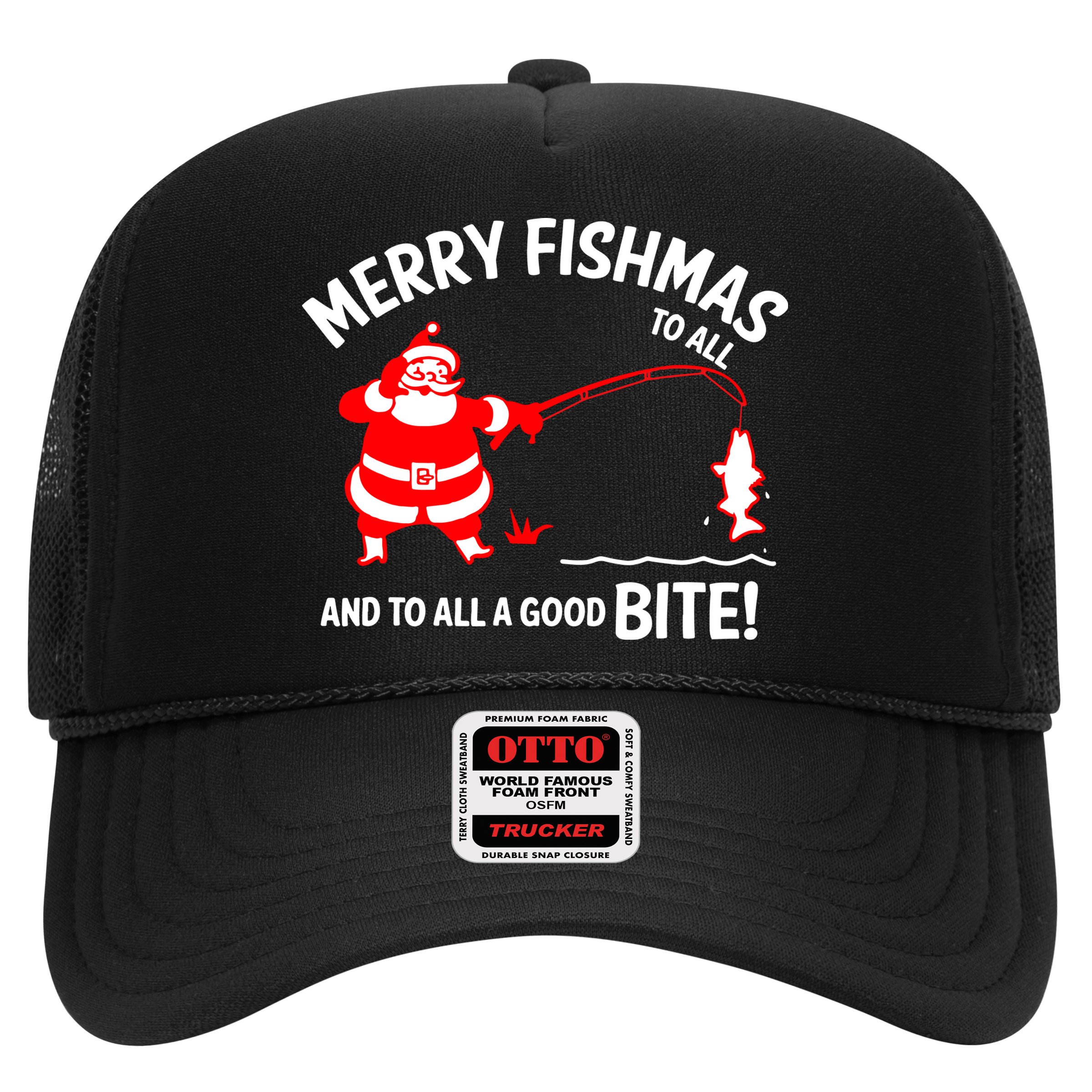 Funny Merry Fishmas Funny Fish Fishing Fisherman Christmas Xmas Gift Hat