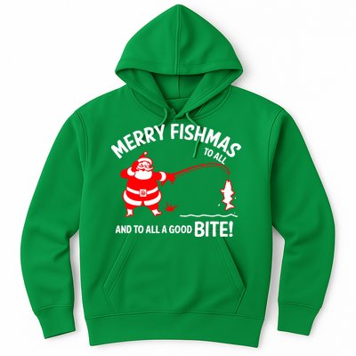 Funny Merry Fishmas Funny Fish Fishing Fisherman Christmas Xmas Gift Hoodie