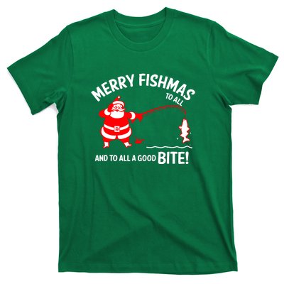 Funny Merry Fishmas Funny Fish Fishing Fisherman Christmas Xmas Gift T-Shirt