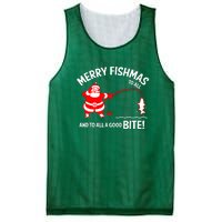 Funny Merry Fishmas Funny Fish Fishing Fisherman Christmas Xmas Gift Mesh Reversible Basketball Jersey Tank