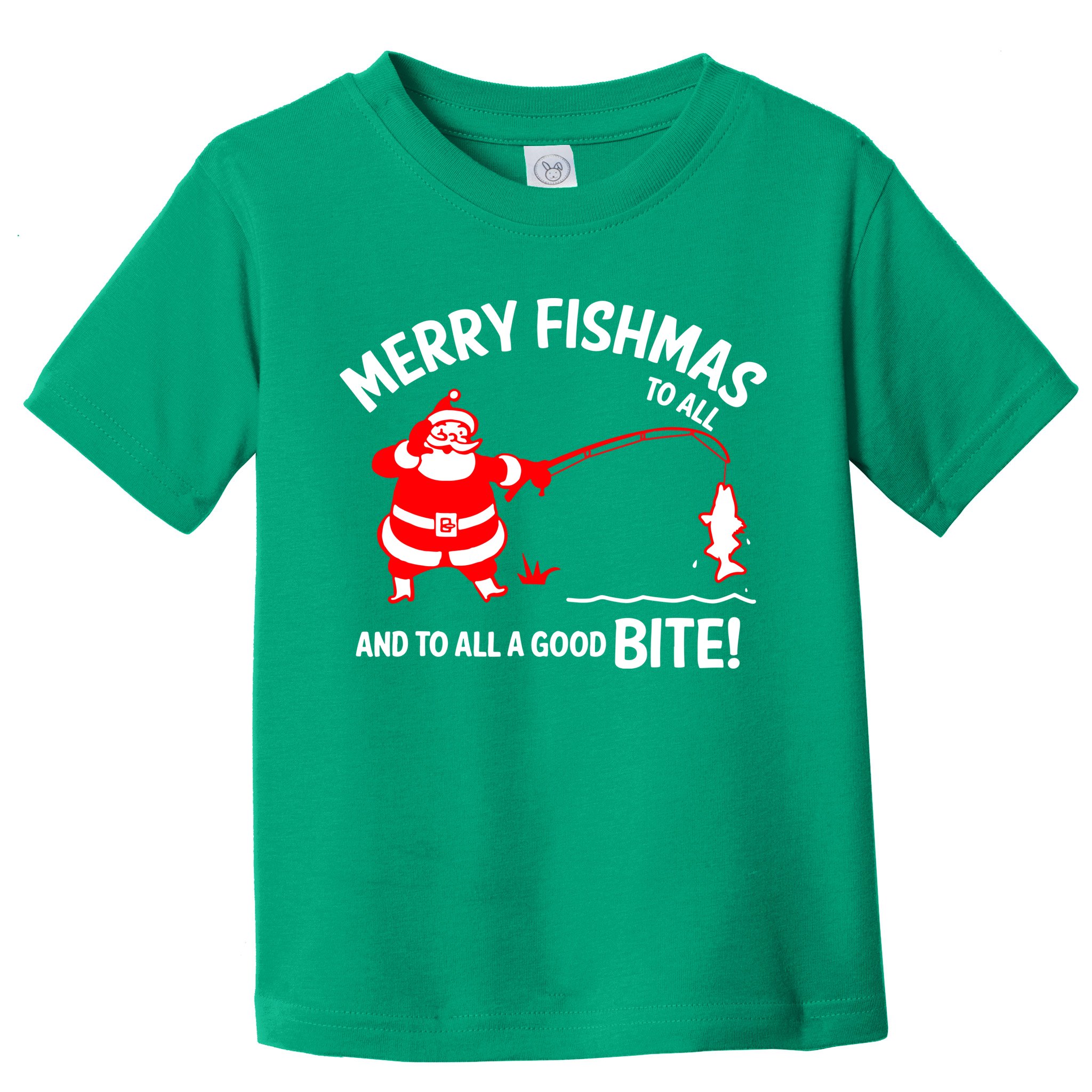 Funny Merry Fishmas Funny Fish Fishing Fisherman Christmas Xmas Gift Toddler T-Shirt