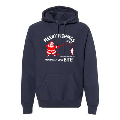 Funny Merry Fishmas Funny Fish Fishing Fisherman Christmas Xmas Gift Premium Hoodie