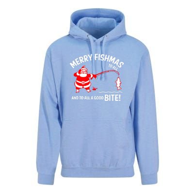 Funny Merry Fishmas Funny Fish Fishing Fisherman Christmas Xmas Gift Unisex Surf Hoodie