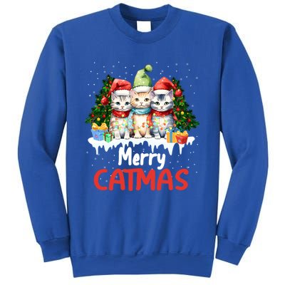 Funny Meow Feline Festive Merry Catmas Christmas Cat Gift Sweatshirt