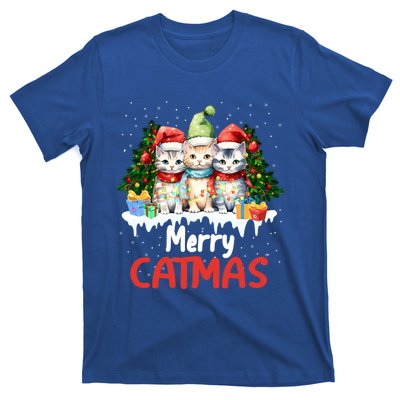 Funny Meow Feline Festive Merry Catmas Christmas Cat Gift T-Shirt