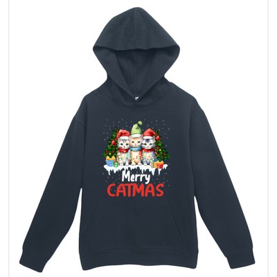 Funny Meow Feline Festive Merry Catmas Christmas Cat Gift Urban Pullover Hoodie