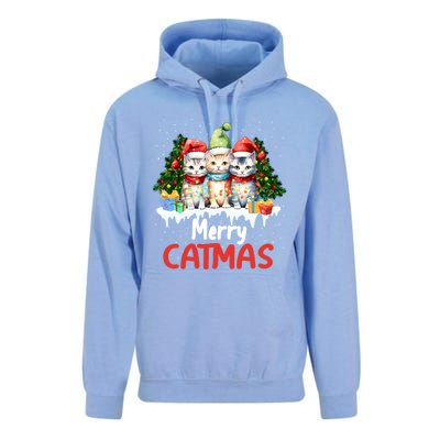 Funny Meow Feline Festive Merry Catmas Christmas Cat Gift Unisex Surf Hoodie