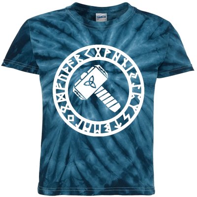 Futhark Mjolnir Kids Tie-Dye T-Shirt