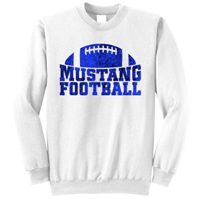 Friendswood Mustangs Football Pattern Royal Sweatshirt