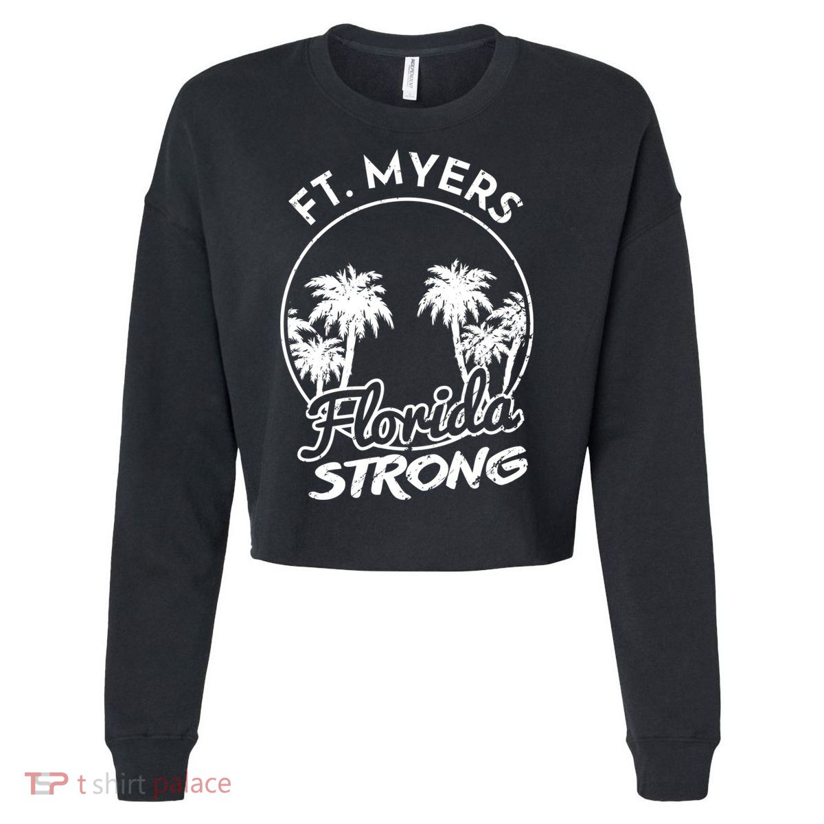 Ft. Myers Florida Strong Community Support Cropped Pullover Crew