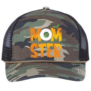 Funny Momster For Mom Halloween Scary Costume Retro Rope Trucker Hat Cap