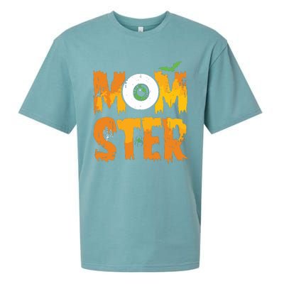 Funny Momster For Mom Halloween Scary Costume Sueded Cloud Jersey T-Shirt