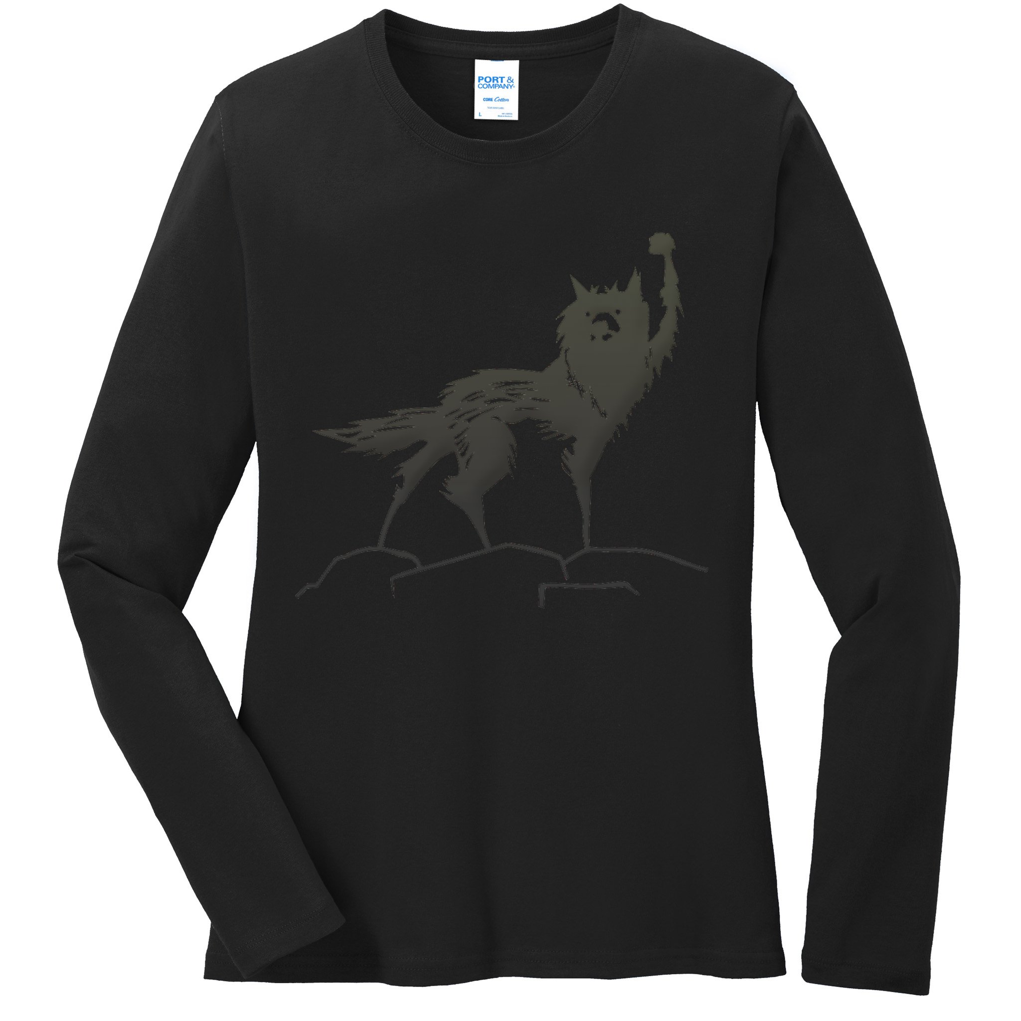 Fantastic Mr Fox Wolf Ladies Long Sleeve Shirt