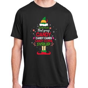 Four Main Food Groups Elf Christmas Buddy Pajama Xmas Adult ChromaSoft Performance T-Shirt