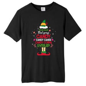 Four Main Food Groups Elf Christmas Buddy Pajama Xmas Tall Fusion ChromaSoft Performance T-Shirt