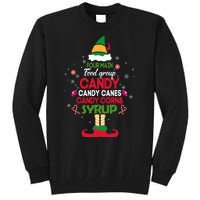 Four Main Food Groups Elf Christmas Buddy Pajama Xmas Tall Sweatshirt