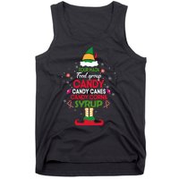 Four Main Food Groups Elf Christmas Buddy Pajama Xmas Tank Top