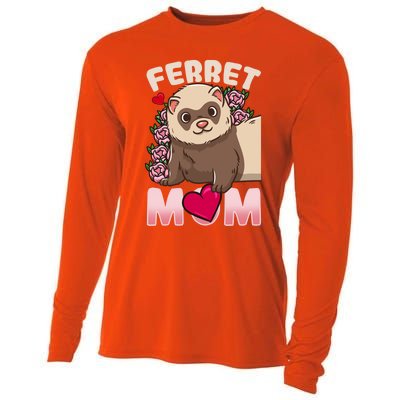 Ferret Mom Funny Gift For Ferret Lovers And Owners Great Gift Cooling Performance Long Sleeve Crew