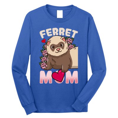 Ferret Mom Funny Gift For Ferret Lovers And Owners Great Gift Long Sleeve Shirt