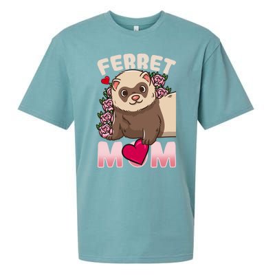 Ferret Mom Funny Gift For Ferret Lovers And Owners Great Gift Sueded Cloud Jersey T-Shirt