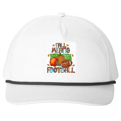 Fall Means Football Gift Tis The Season Gift Snapback Five-Panel Rope Hat