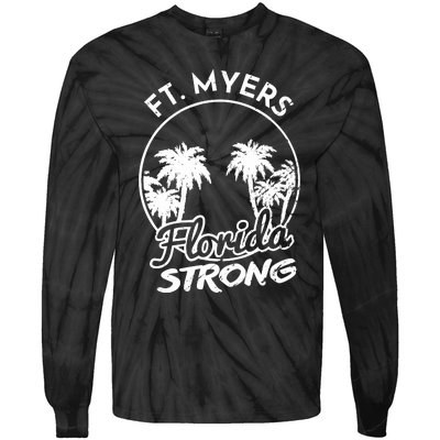 Ft. Myers Florida Strong Community Support Tie-Dye Long Sleeve Shirt