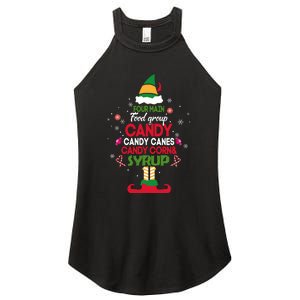 Four Main Food Groups Elf Christmas Pajama Xmas Women’s Perfect Tri Rocker Tank