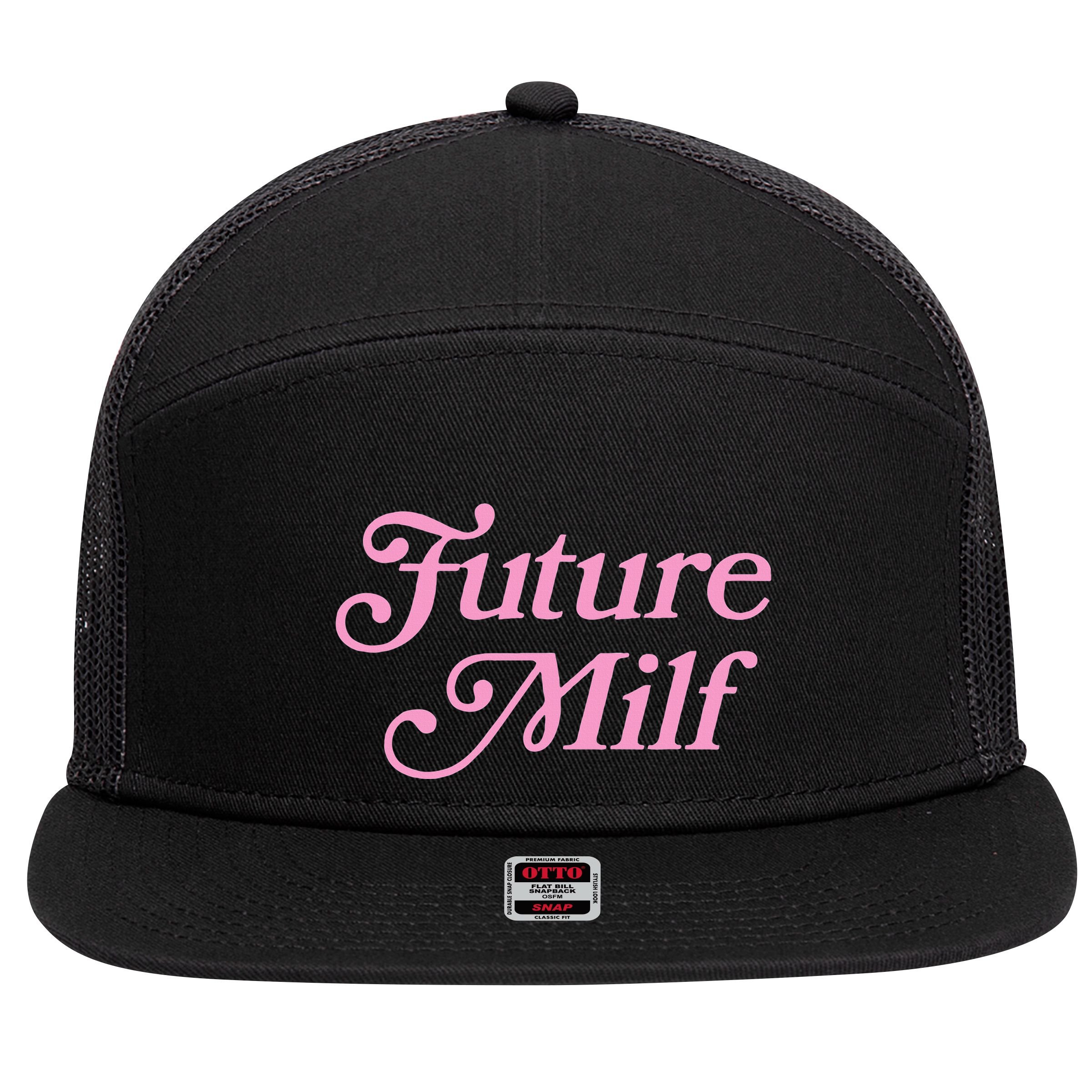 Future Milf Funny 7 Panel Mesh Trucker Snapback Hat